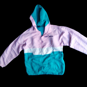 Odd Future Colorblock Hoodie - Pink and Teal